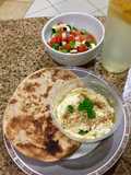 Fresh Hummus with Israeli Salad ✨ (Middle East Food)
