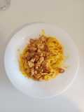 Tagliatelles butternut et tofu croustillant