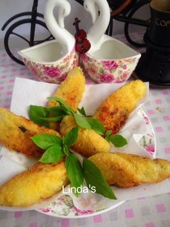 Hình của món Coxinhas (Brazilian Chicken Croquettes) - Gà rán kiểu Brazil.