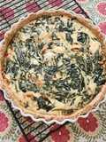 Quiche de espinacas, cebolla y queso de cabra