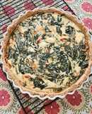 Quiche de espinacas, cebolla y queso de cabra