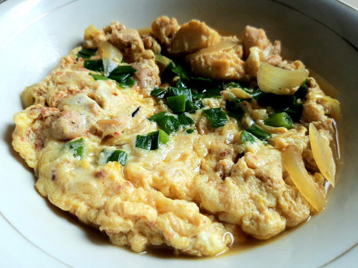 Resep Oyakodon - Japanese Chicken and Egg Rice Bowl with Soy Sauce, Lezat Sekali