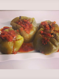 عکسی از دستور دلمه فلفل سبز