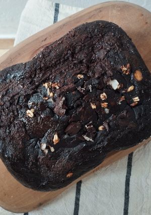 Una foto de Budín chocolatoso 🍫 sin harina y sin azúcar