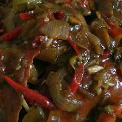 A picture of Kepiting saos tiram pedas.