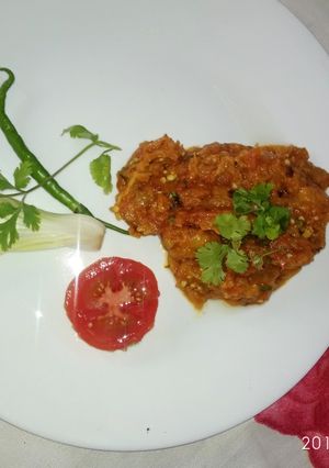 A picture of Punjabi Brinjal Bhartaa.