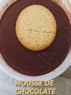 Una foto de Mousse de chocolate