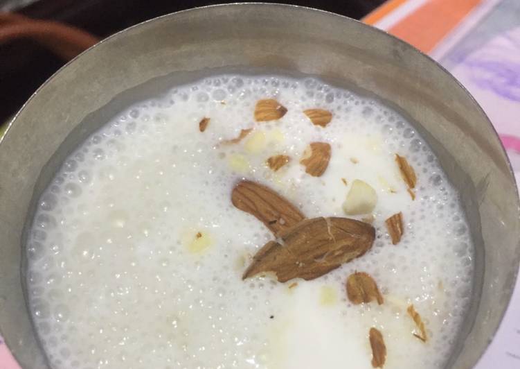 Banana coconut Badam shake