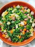 Minestrone with Borlotti Beans and Purple Turnips