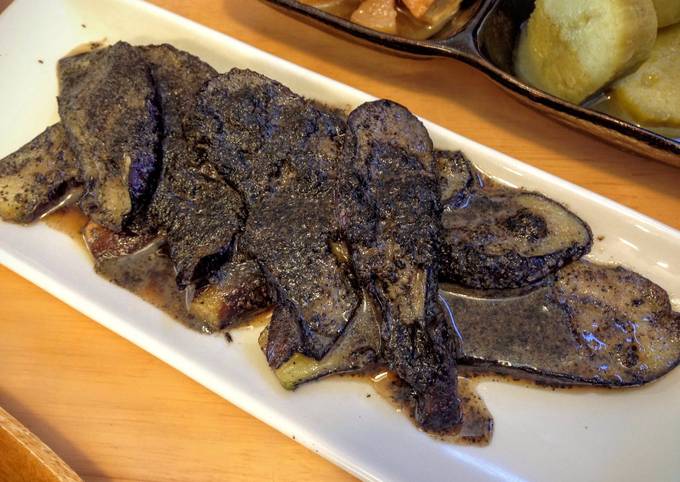 Fried Eggplants with Sesame Dressing