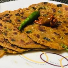 Spring onion paratha A picture of Spring onion paratha.