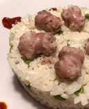 Arroz con salchichas frescas, en 15’ de olla exprés