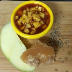 A picture of Instant Kachi Keri Mango Pickle No Cooking.