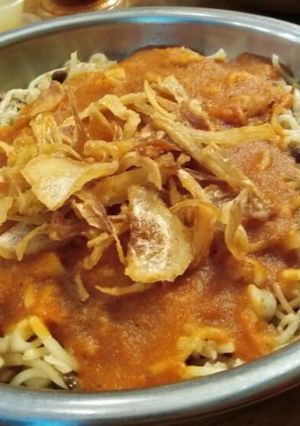 صورة لوصفة طريقة عمل الكشري المصري بجد تحفة 😋