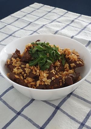 Foto resep Thai Fried Beef with Garlic