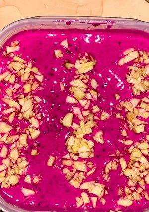 Foto resep Es krim buah naga, apel dan pisang