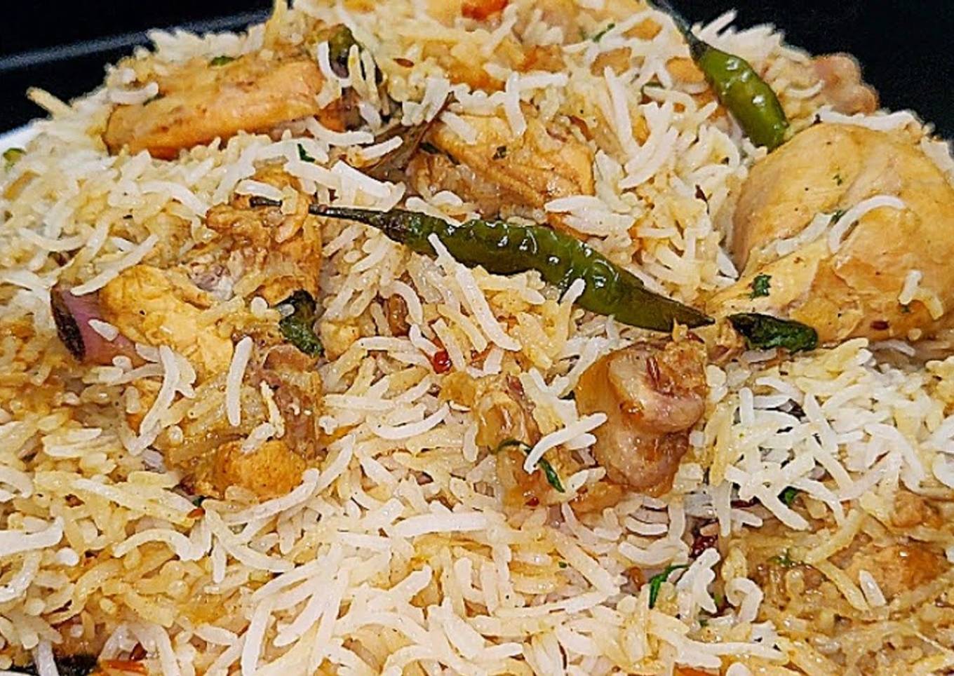 White chicken biryani