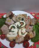 Lomo de Cerdo Relleno con Pimientos, Espinacas!
