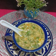 A picture of Egg Drop Lemon Coriander Soup.