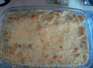 Keto Rakott karfiol brokkolival és sajttal recept fotója