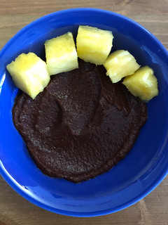 Una foto de Natilla de caqui y cacao