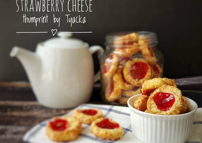 1#Strawberry cheese thumbprint cookies