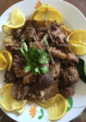 Hình của món Vịt nấu cam.