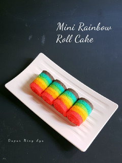 Foto resep 202. Mini Rainbow Roll Cake