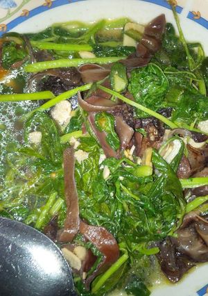 Foto resep Cah Bayam+jamur kuping