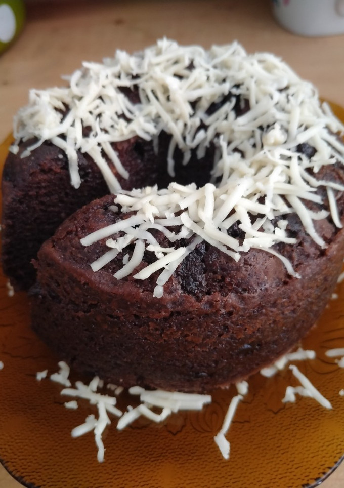 Foto resep Brownies kukus chocolatos (chocochips+keju) simple & no mixer
