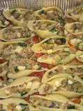 Conchiglioni Stuffed with Zucchini, Eggplant, and Caciocavallo Cheese