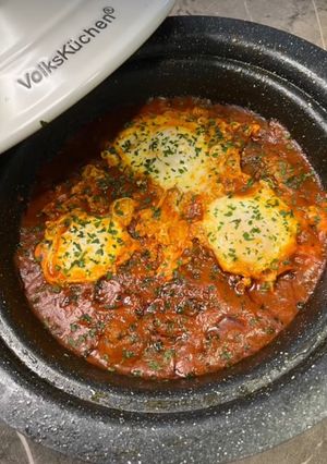 Une photo de Tajine à la viande hachée aux œuf