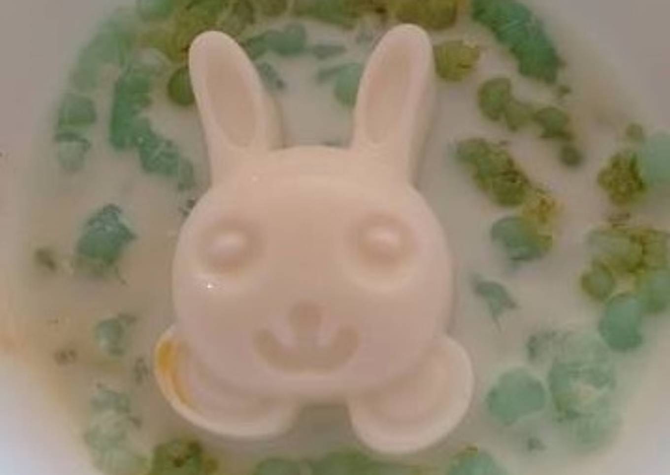 Cendol hijau dan puding kelinci