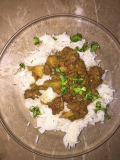 A picture of Qeema Aloo.