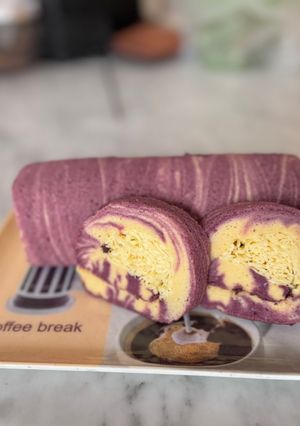 Foto resep Bolu Gulung Talas Marmer Lumer