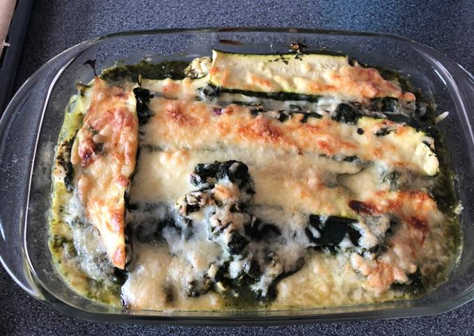 Zucchini-Spinat-Lasagne