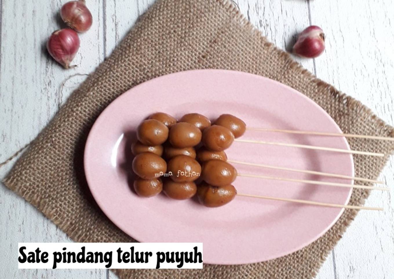 Sate pindang telur puyuh