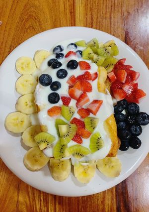 รูปของ โยเกิร์ตToast ผลไม้เด็กกินได้