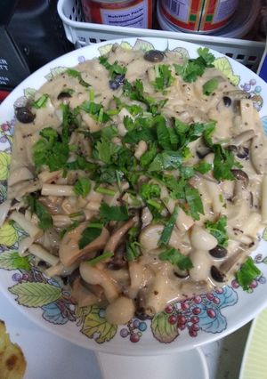 A picture of Mustady mushroom stroganoff.