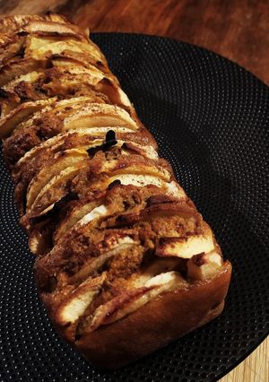 Une photo de Cake moelleux aux pommes et cannelle - IG Bas