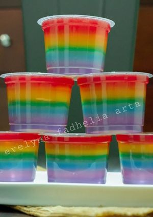 Foto resep Rainbow Jell-o