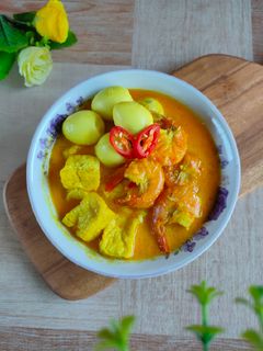 Foto resep Udang Tahu Telur Puyuh Santan Pedas