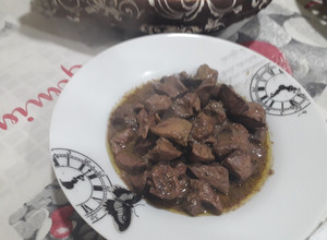 Una foto de Higaditos de pollo en salsa