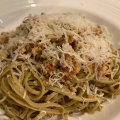 A picture of Edamame pasta with spicy turkey mince For Jamo.