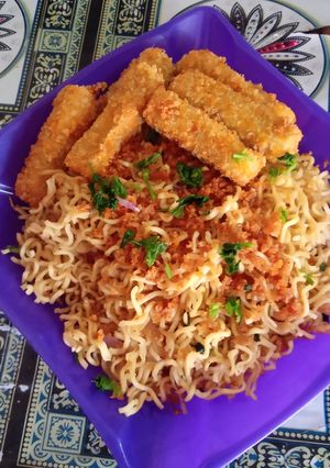 Foto resep Mie goreng nugget ayam spesial nyamii