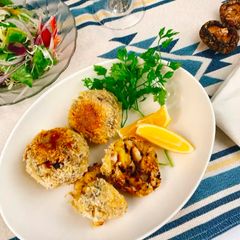 A picture of Delicious Fish Cakes with Shiitake Powder.