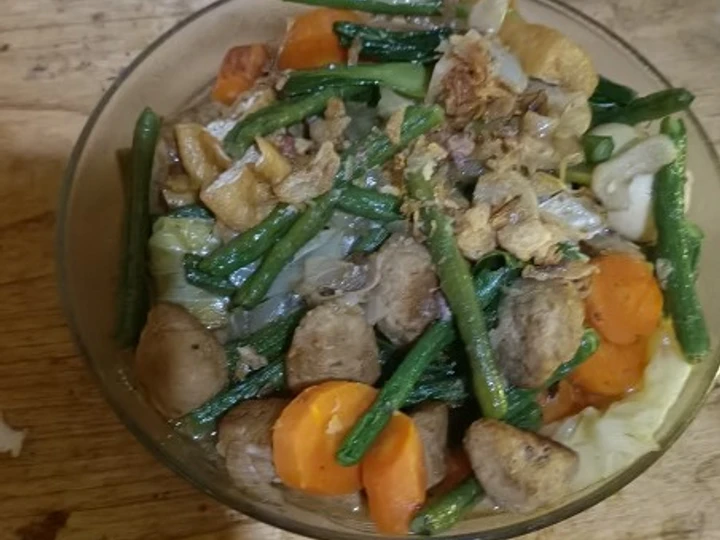 Langkah Gampang Menyiapkan Resep Tumis sayur pentol puyuh yang Uenak Anti Ribet, Bikin Ngiler