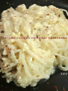 Foto resep Creamy Chicken Shirataki Carbonara Keto