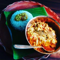 A picture of Rice& Paneer bhurji.