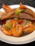 Salmon Risotto with Prawns